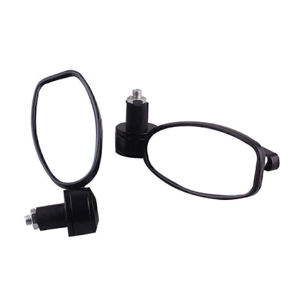 Universal 7/8" Black Bike Bar End Side Mirrors (Fits Most Models)