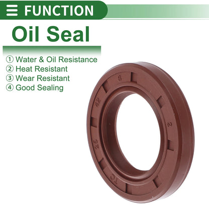 Oil Seal 25x42x6mm 5 Pcs Seal Ring Shaft Seal FKM Rubber for Make Model