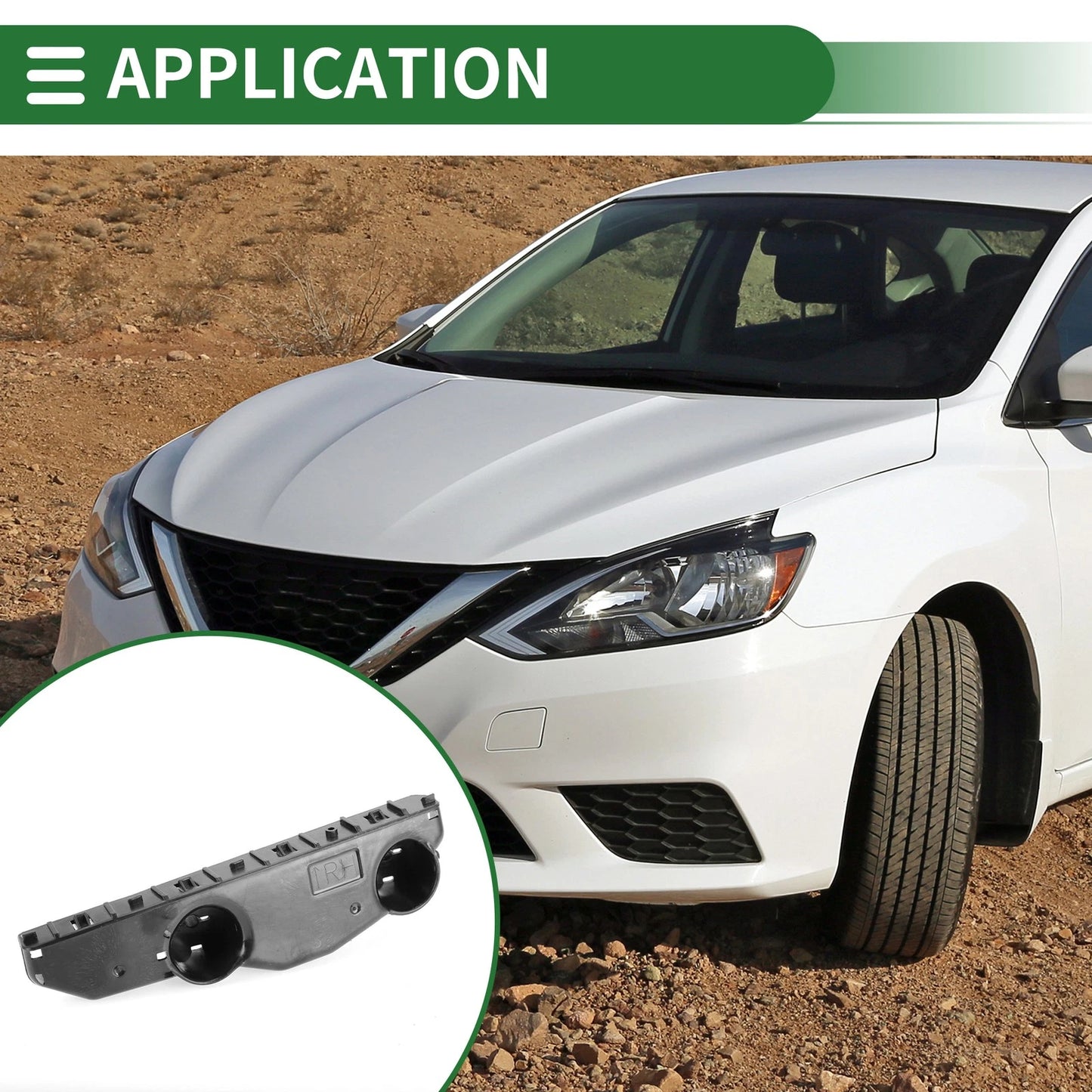 Right Front Bumper Retainer Bracket for Nissan Sentra (2013-2019)