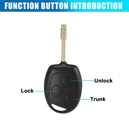 3 x Buttons 433MHz Car Remote Key Fob for Ford Focus