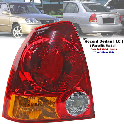 Rear Left Tail Light for Hyundai Accent LC Sedan (2003-2005)