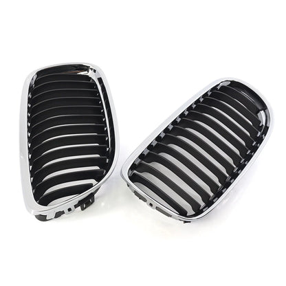 Front Kidney Grille Chrome Black for BMW E90 E91 328i 335i (2009-2011)