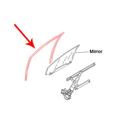 Front Left Door Glass Run Channel for Toyota Hilux2004-2015