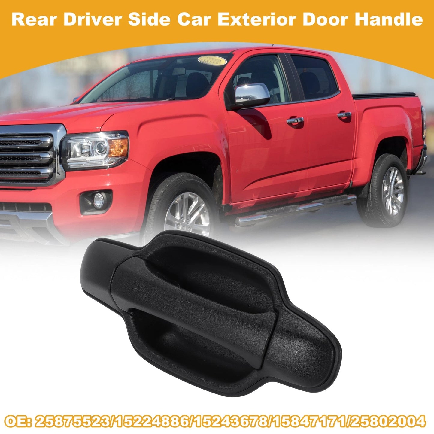 Rear Left Exterior Door Handle for GMC Canyon Black