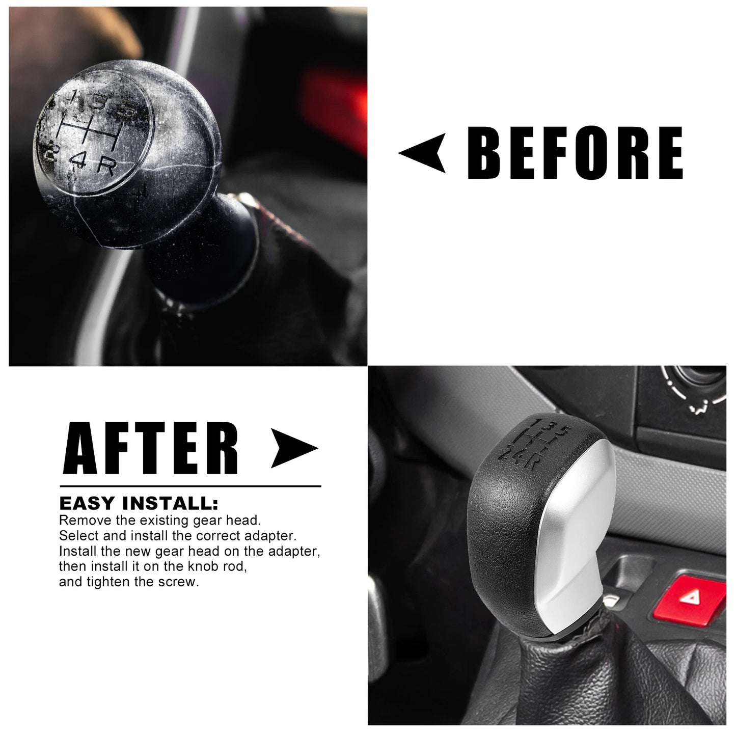 Gear Stick Shift Knob for Peugeot 106 107 205 206, Citroen C2 C3 C4 C5 (2000-2015)