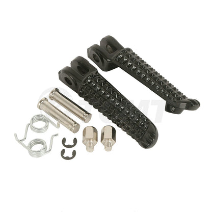 Black Left & Right Front Footrest Pegs for Yamaha YZF R1 (1998-2025)