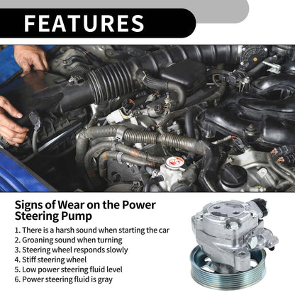 Power Steering Pump w/ Pulley for Honda Civic (2006-2011)