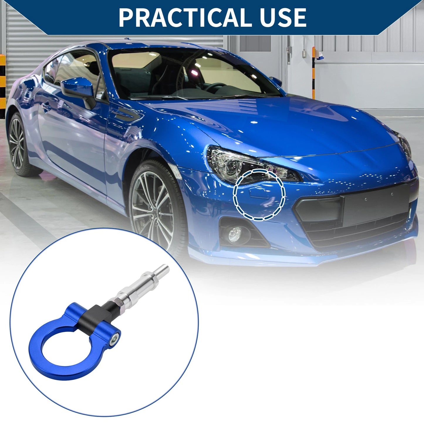 Tow Hook for Honda S2000 23cm Blue (2000-2009)