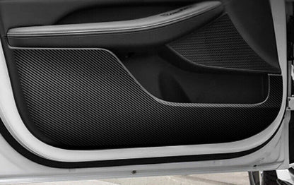 Carbon Fiber Door Anti-Kick Guard Pad Trim for Hyundai Sonata (2020–2023)