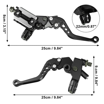 Pair / 7/8" 22mm Handlebar Brake Black Aluminum Alloy for Make Model