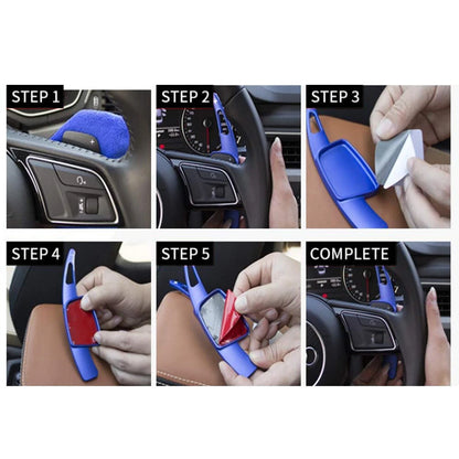 Red Steering Wheel Paddle Shifter Extensions for Audi A3 A4 A5 Q3 Q5 Q7 Q8
