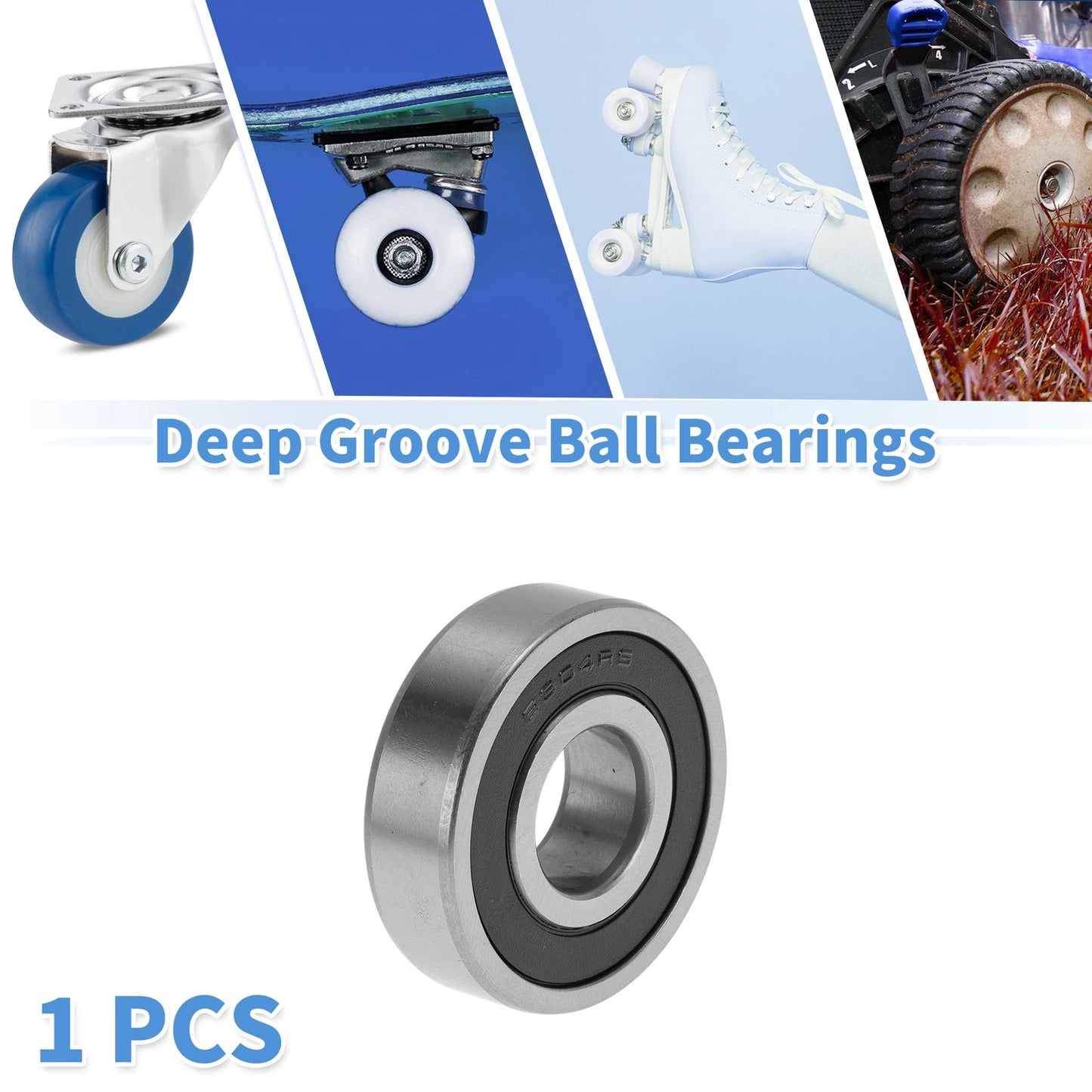 Deep Groove Ball Bearings 20x52x15mm 1 Pcs Silver Tone