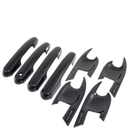 Carbon Fiber Door Handle & Bowl Cover Trim for Toyota Highlander (2020–2022)