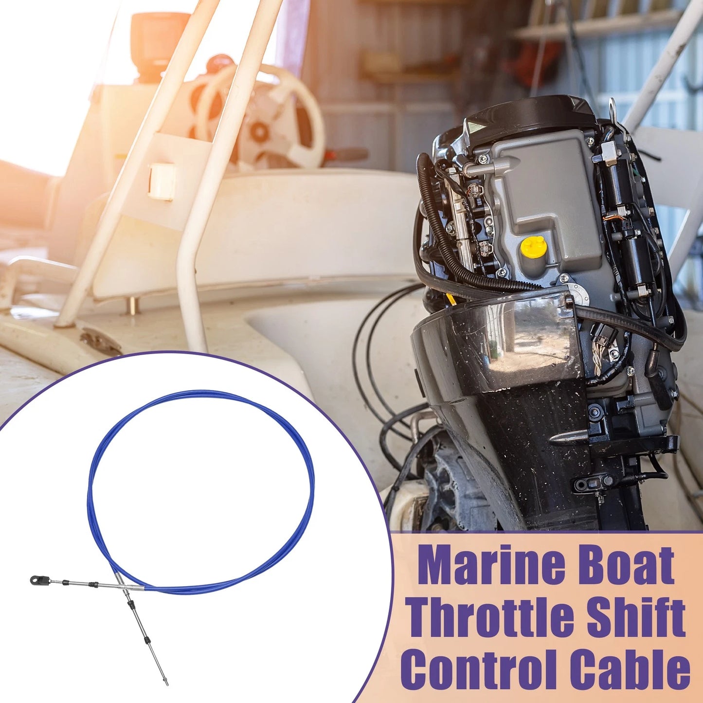Throttle Shift Control Cable / 300cm 10FT / Blue for Universal Marine Boat
