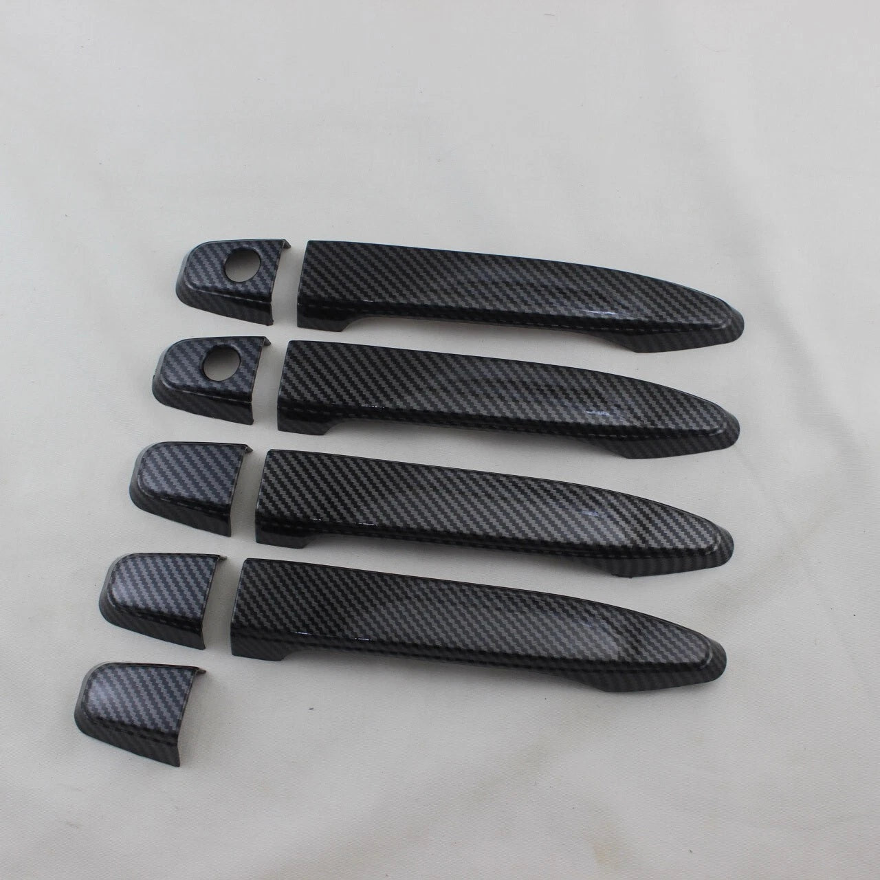 Door Handle Frame ABS Cover Trim for 2005-2015 Toyota Tacoma 9 x Carbon Fiber