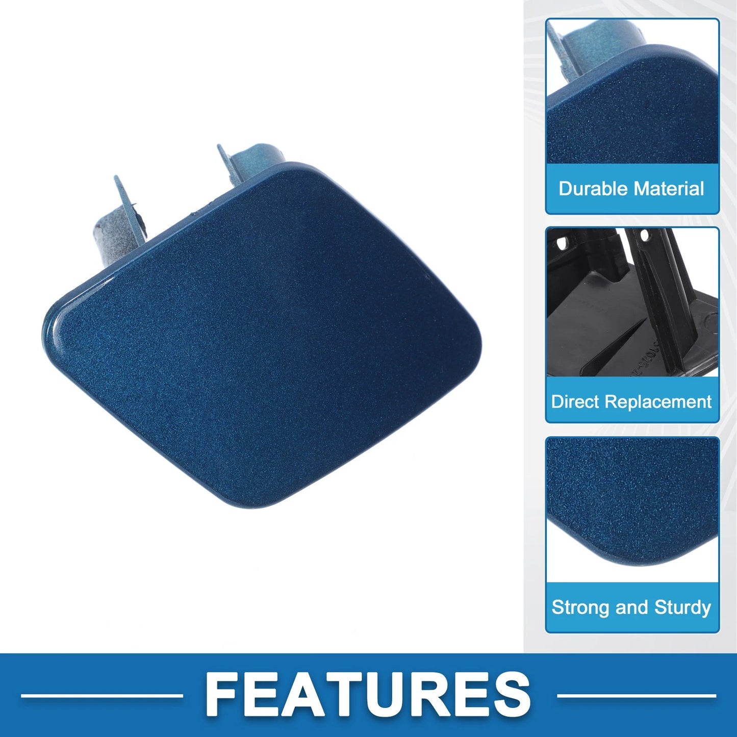 Front Right Side Bumper Headlight Washer Nozzle Cover Cap for BMW 1 Series Blue