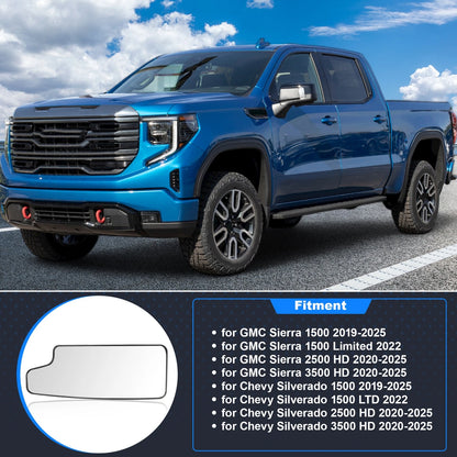 Left Side Heated Lower Rearview Mirror Glass for Chevy Silverado GMC Sierra