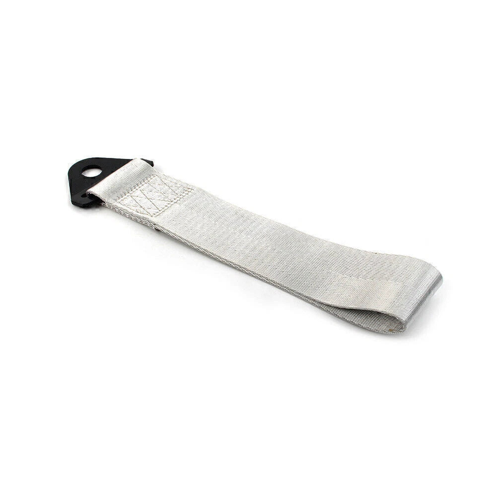 Racing Car Towing Strap for Universal Rear/Front Bumper - Gray