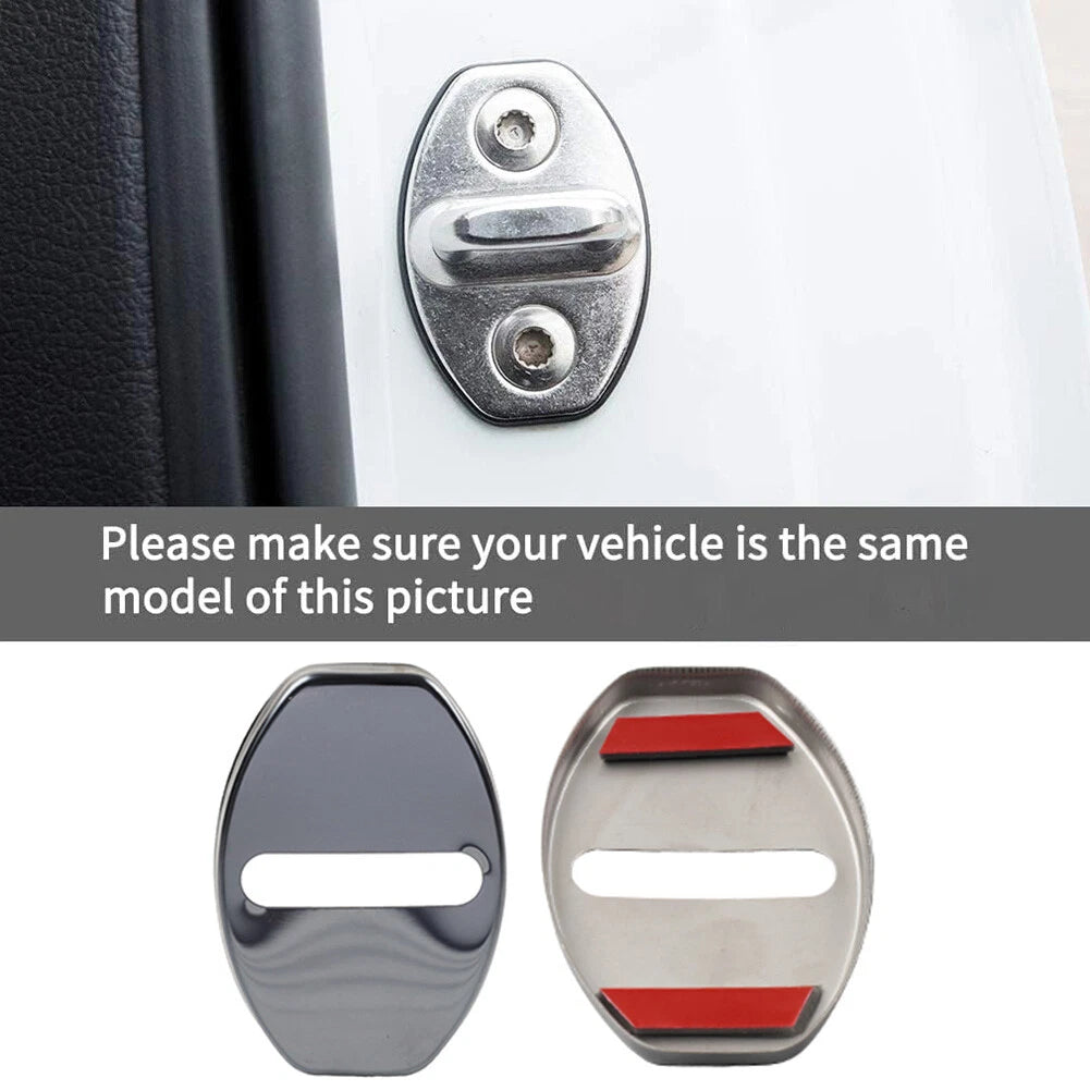 Black Door Lock Protective Cover for Audi A3 A4 TT S3 VW Golf Passat Tiguan