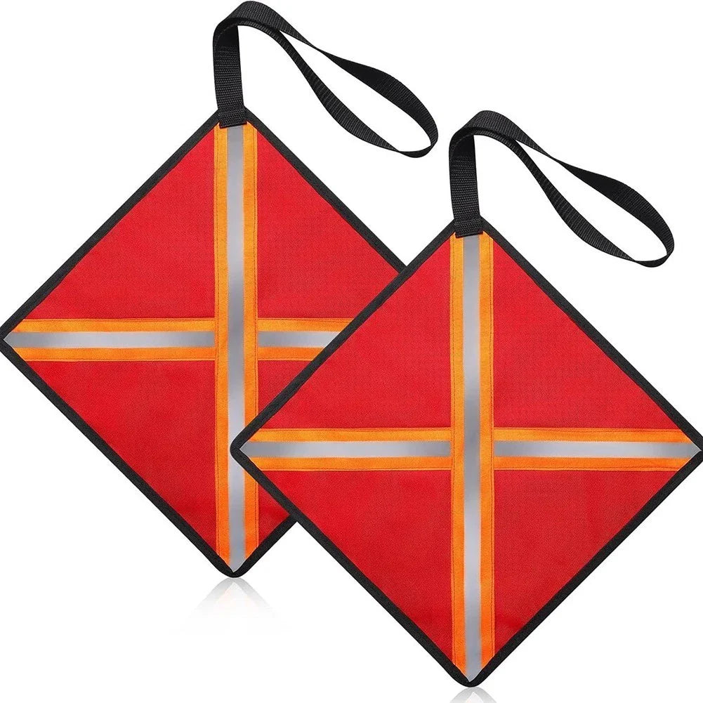 2pcs Safety Flags Reflective Strips for Boats/Kayaks/Trucks 32x32 cm