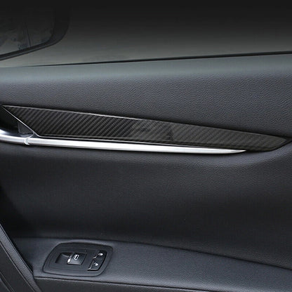 Real Carbon Fiber Interior Door Panel Cover Trim For Maserati Ghibli 2013-21