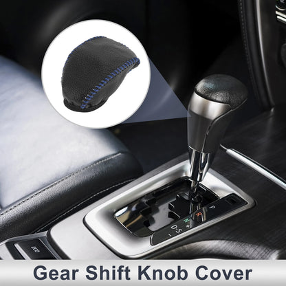 1 Pc Gear Shift Knob Cover Pebbled Black Blue for Toyota RAV4 (2019–2024)