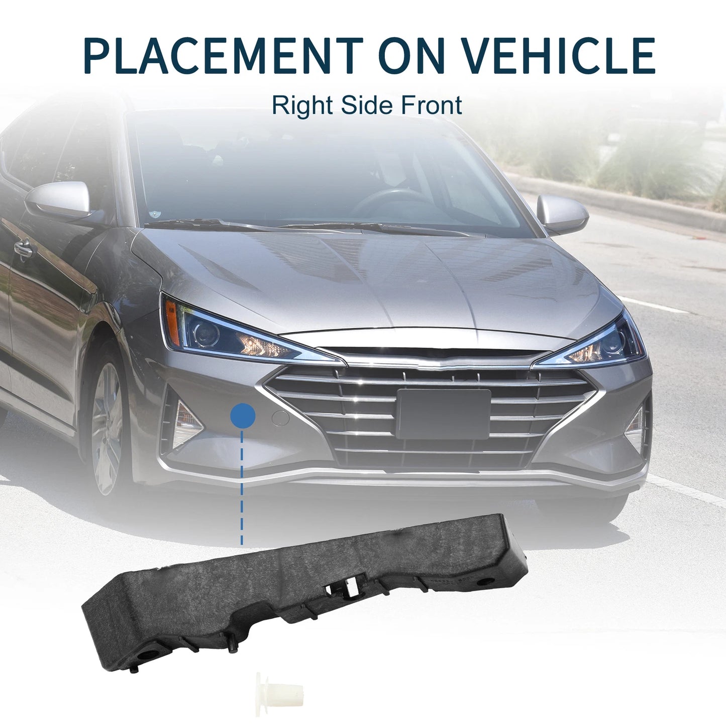 Right Front Bumper Retainer Bracket for Hyundai Accent (2006-2011)