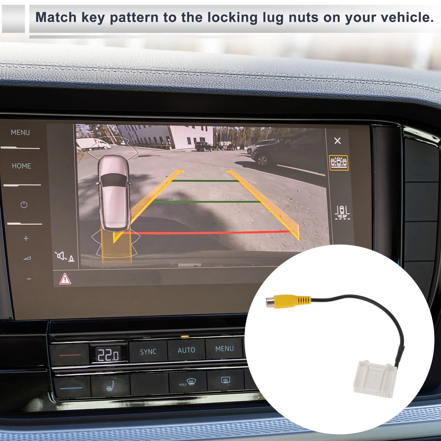 Rear View Camera Adapter Wire Harness Cable 1 Pcs for Toyota RAV4 (2015–2015)