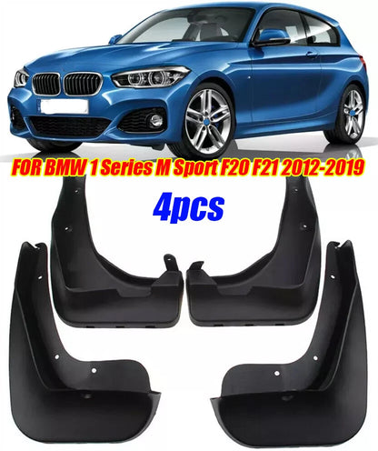4x Front & Rear Splash Guards Mud Flaps for BMW 1 Series (2012–2019)