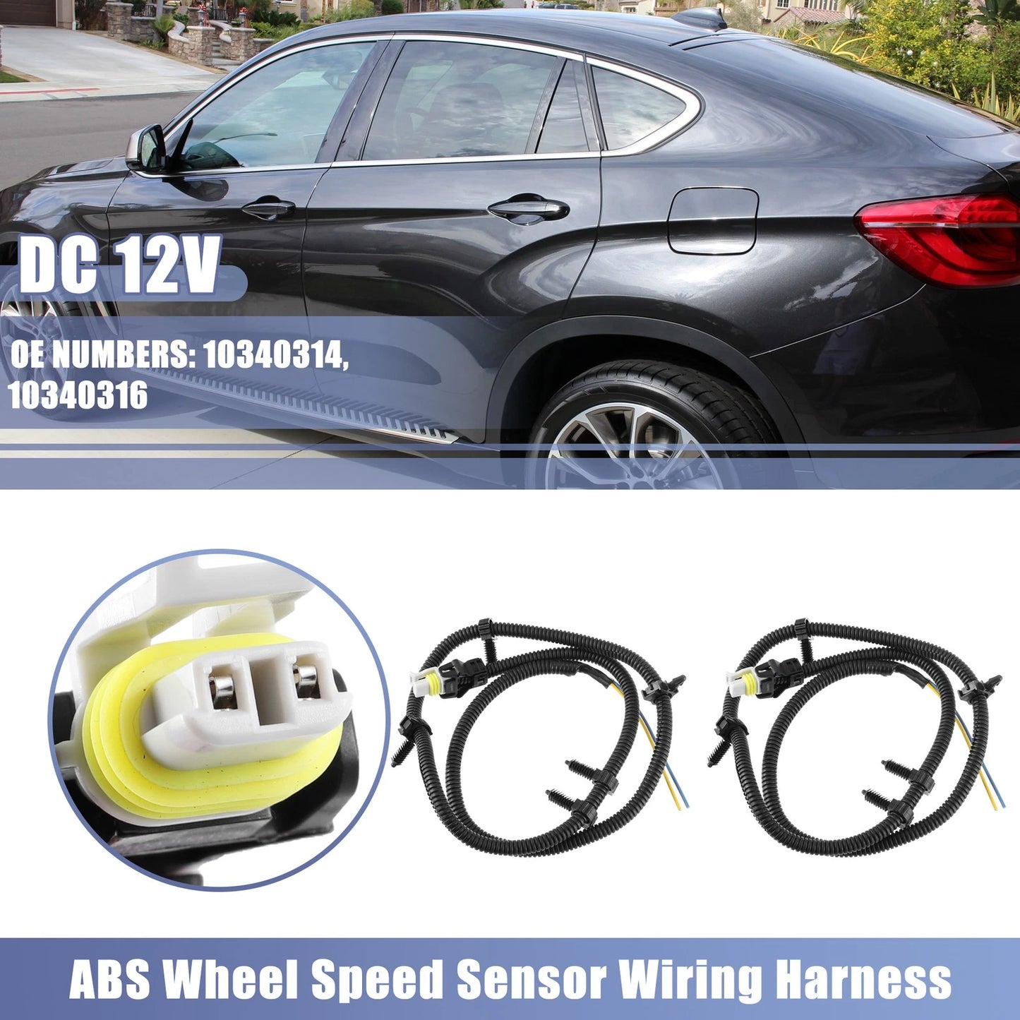 2 x Rear LH/RH ABS Wheel Speed Sensor Harness for Cadillac CTS (2003–2007)