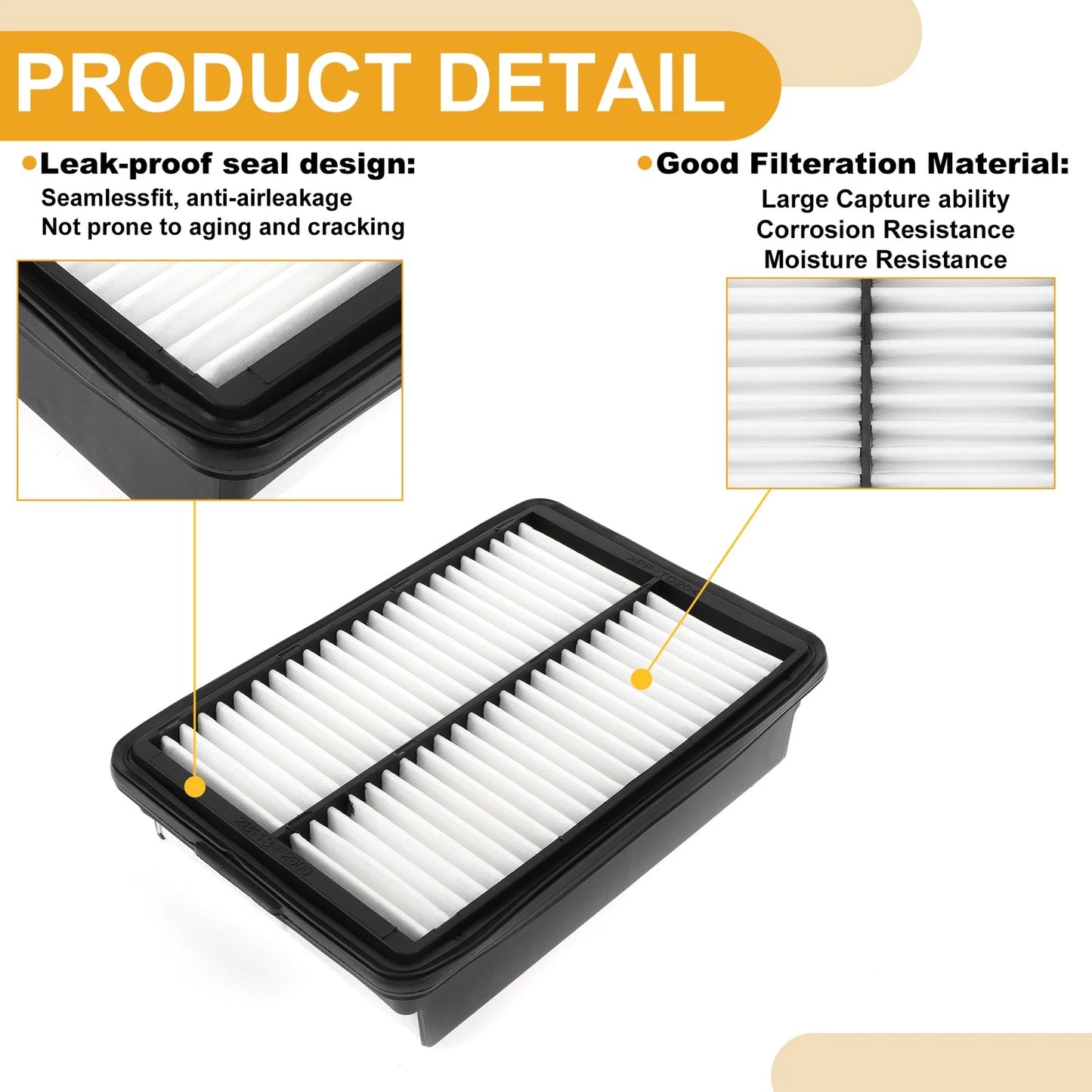 Engine Air Filter for Kia Forte 1.6L 2.0L (2019-2024) 1 Pc