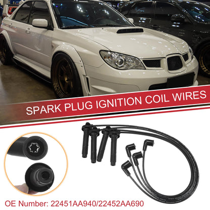4 x Spark Plug Wire Ignition Coil Cables for Subaru Legacy (2006-2009)