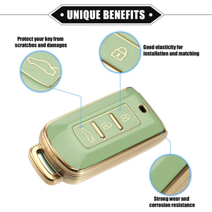 TPU Green Remote Key Fob Cover for Mitsubishi Outlander (2014-2023)