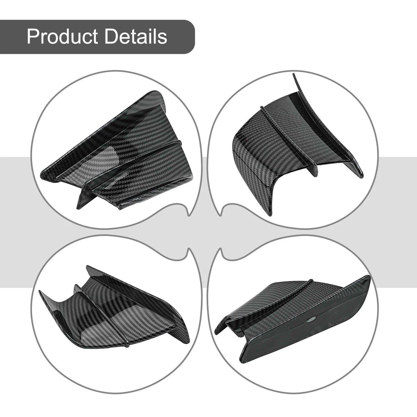 Aerodynamic Wings 2x for Yamaha Suzuki Kawasaki bikes
