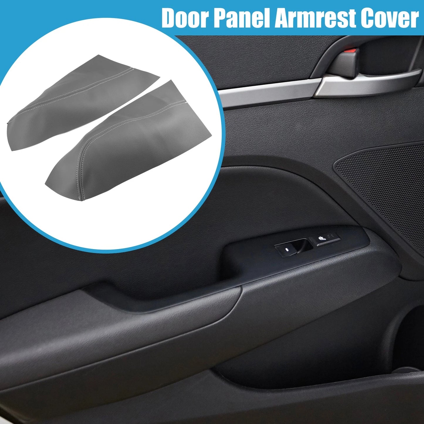 Rear Door Panel Armrest Cover for Honda Pilot (2009-2015) - Gray 1 Pair