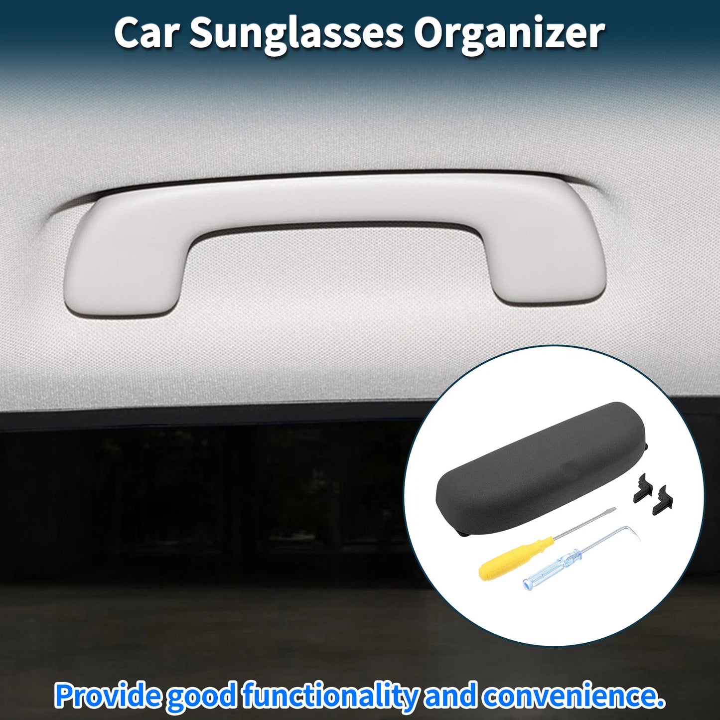 Sunglasses Case for Porsche Panamera Eyeglasses Holder Storage Box Black