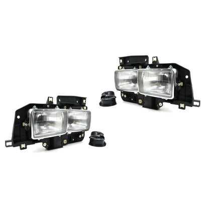 Head Light  & Housing x2 for Isuzu Elf 150 NRR NPR NQR 1988-2004