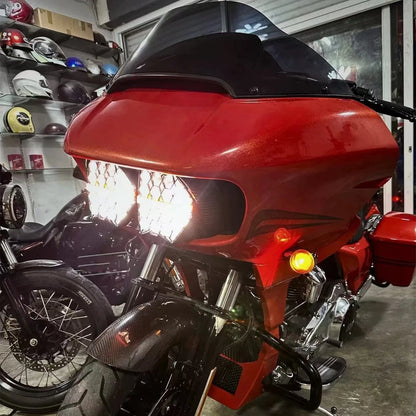 Dual LED Headlight Kit for Harley Road Glide (2015-2023)