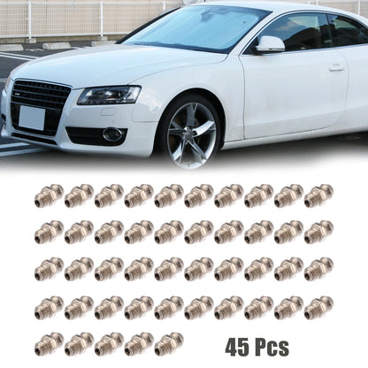 45pcs M6 x 1 Nickel Plated Straight Grease Nipple Fitting for Motorcycle Car