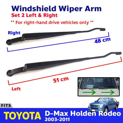 Windshield Wiper Arm L+R (RHD Fits Isuzu D-Max Rodeo Pickup Truck 2003-11 D07