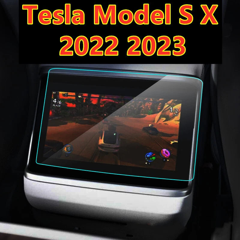 Rear Seat Screen Protector Film Tempered Glass for Tesla Model S X (2022–2022)