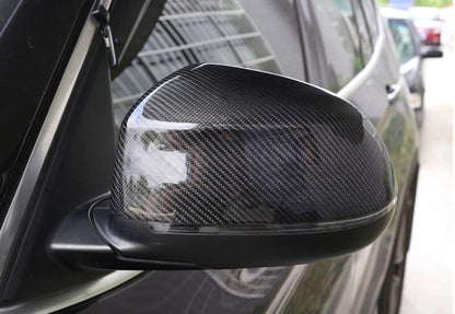 Real Carbon Fiber Side Wing Mirror Cover Caps For BMW X3 X4 X5 X6 2014-2018