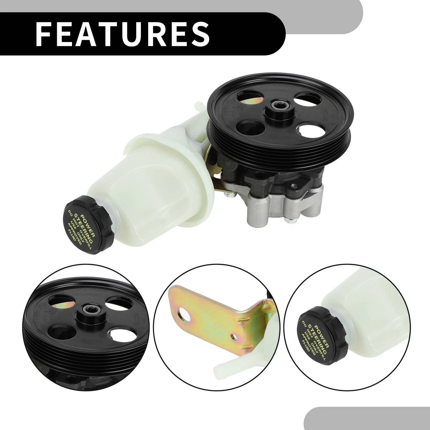 Power Steering Pump with Pulley for Dodge Dakota Durango (2001-2004)