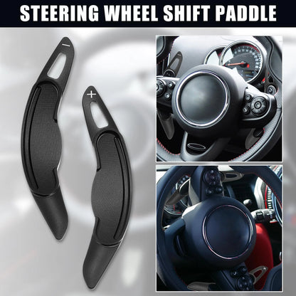 Black Car Steering Wheel Shift Paddle Extend Cover for BMW Mini Cooper