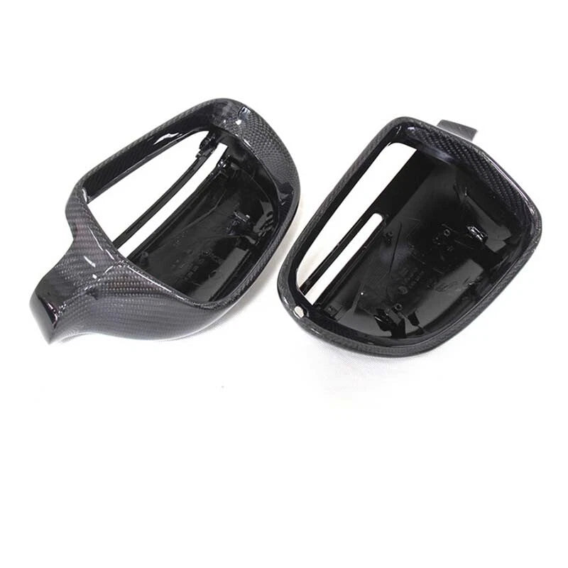 Carbon Fiber Side Mirror Cover Caps Replace for Audi A4 B8 08-09 w/o Lane Assist
