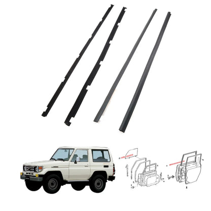 Door Glass Weatherstrip for Toyota Land Cruiser GRJ76 HZJ79 VDJ76 2007-2021