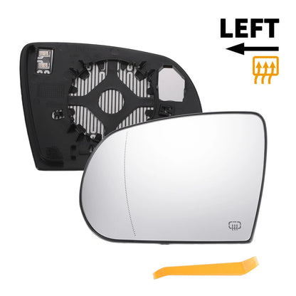 Left Side White Mirror Glass w/ Back Heated for Jeep Cherokee Compass (2011-2023)