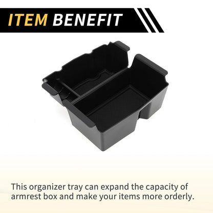 Center Console Organizer Tray for Jeep Wrangler JL JLU (2018-2022) Black