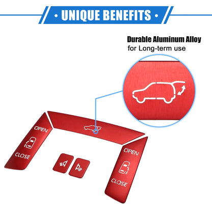 5 x Car Roof Trunk Slide Open Button Cover Trim for Toyota Sienna (2022–2023)