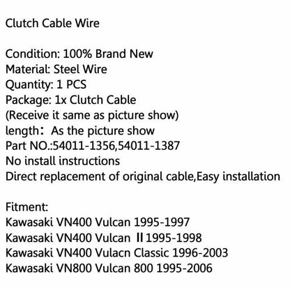 Clutch Cable for Kawasaki VN400 VN800 (1995-2006)